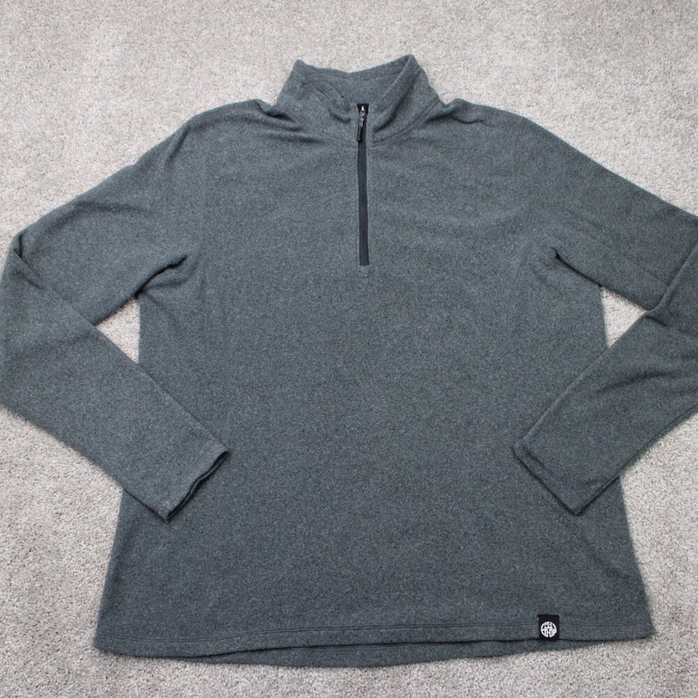 REI Co-op Sweatshirt Womens XL Gray 1/4‎ Zip Fleece Pullover Outdoor L/S Sweater